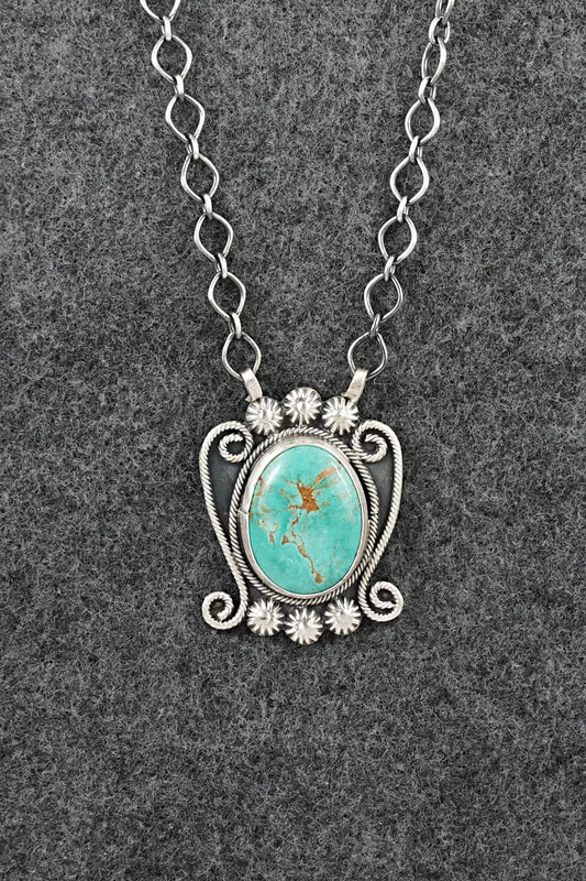 Turquoise & Sterling Silver Necklace - Cordell Platero