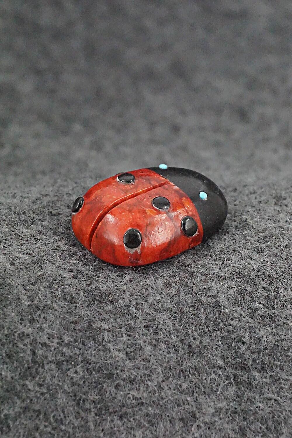 Ladybug Zuni Fetish Carving - Reynold Lunasee