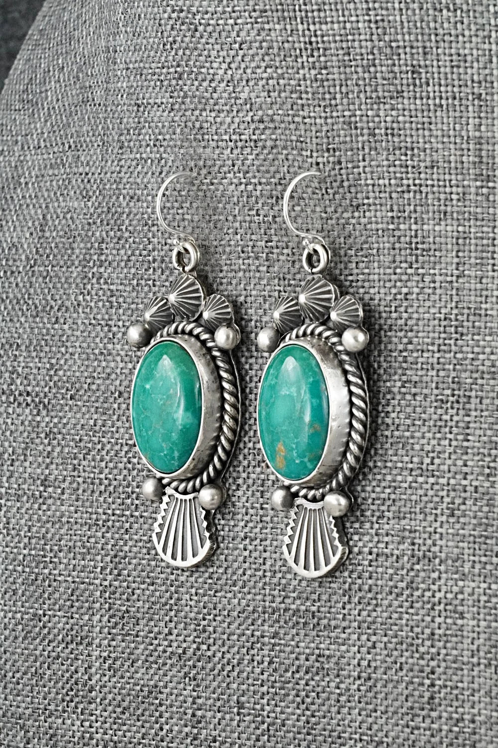 Turquoise & Sterling Silver Earrings - Michael Calladitto
