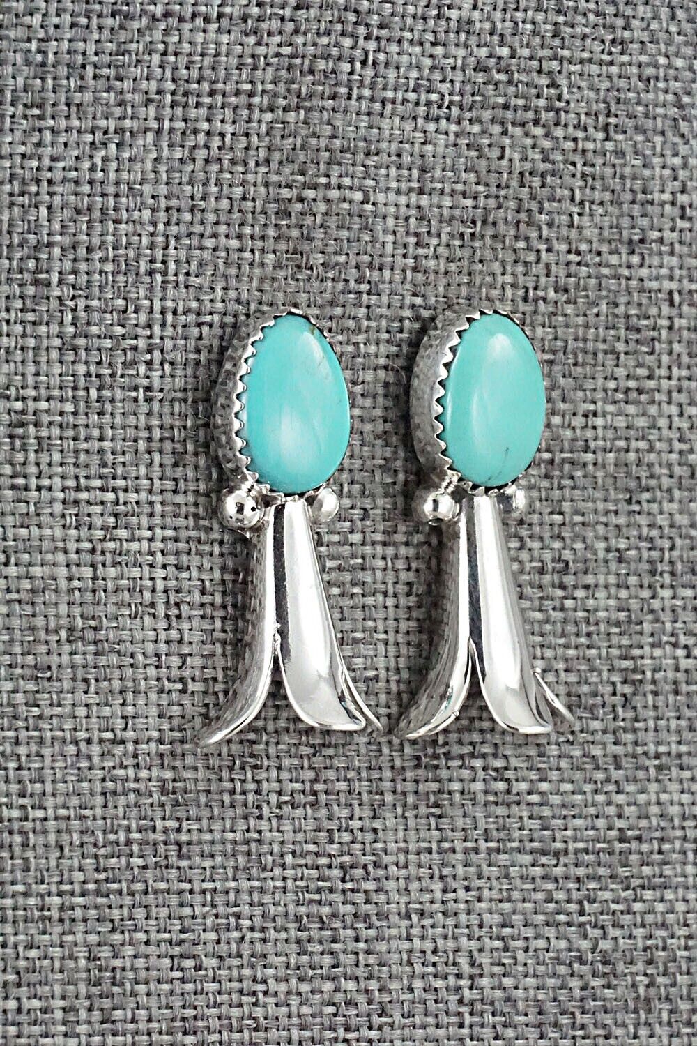 Turquoise & Sterling Silver Blossom Earrings - Jameson Garcia