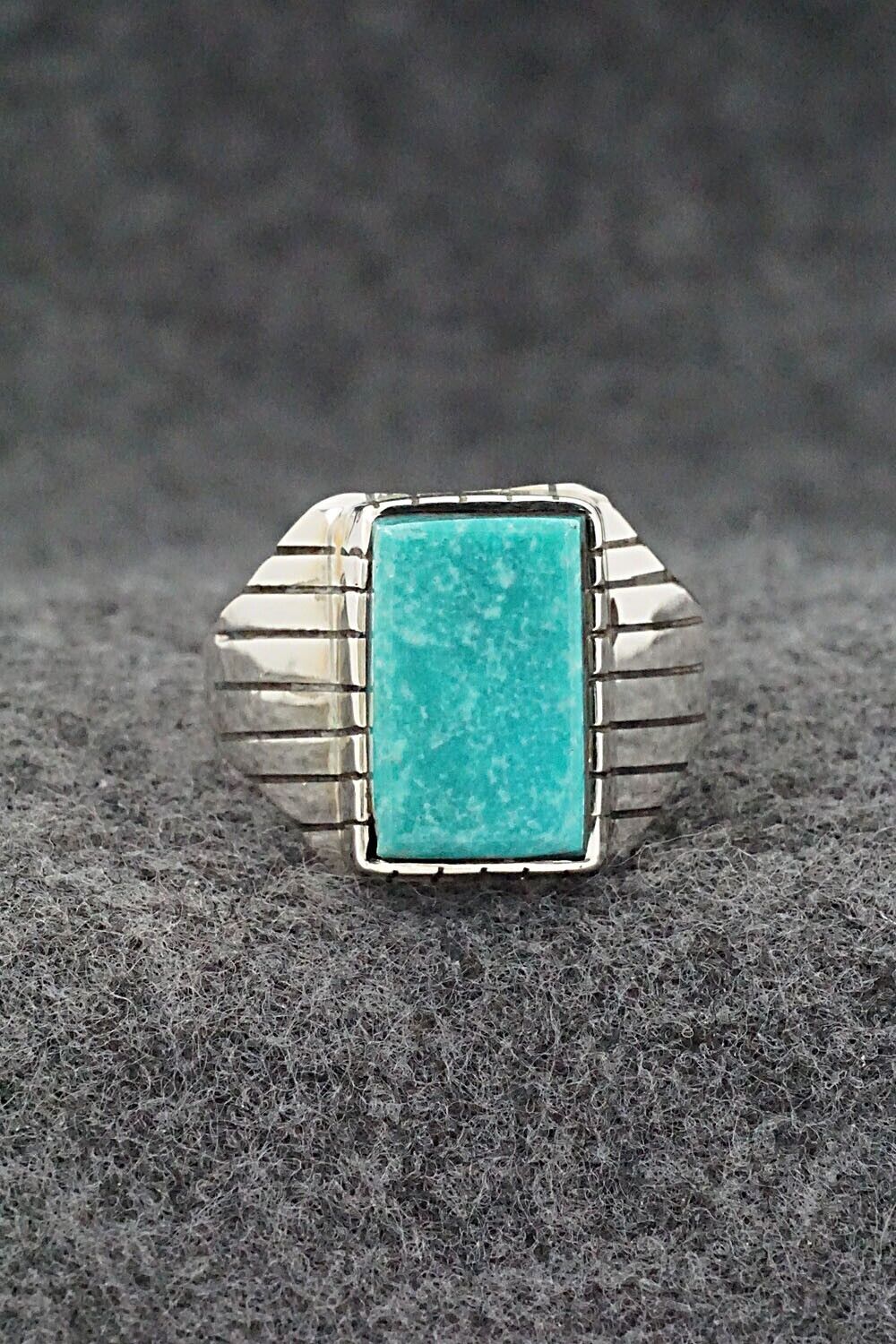 Turquoise & Sterling Silver Ring - Trevor Jack - Size 13