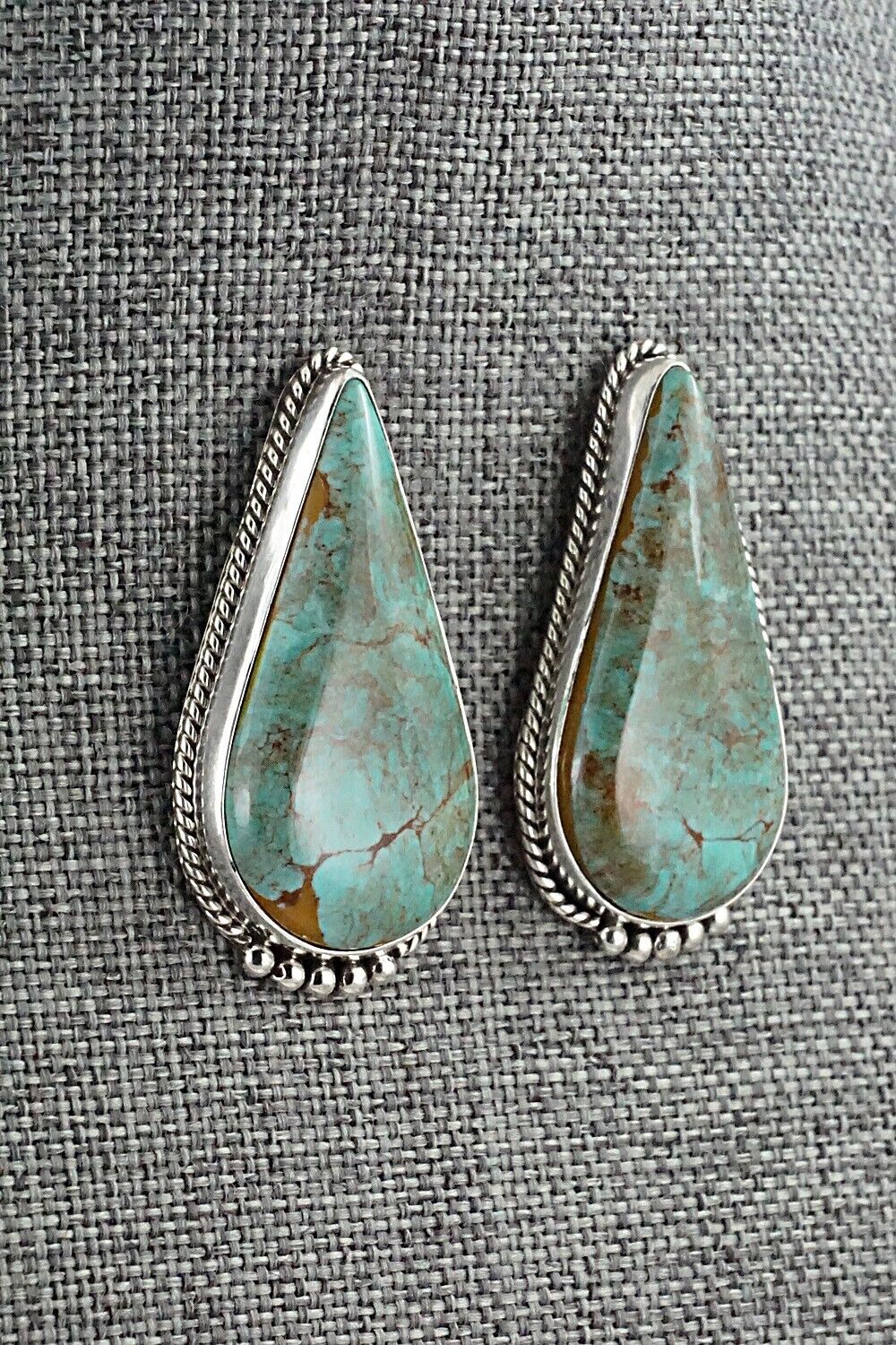 Turquoise & Sterling Silver Earrings - Rena Begay