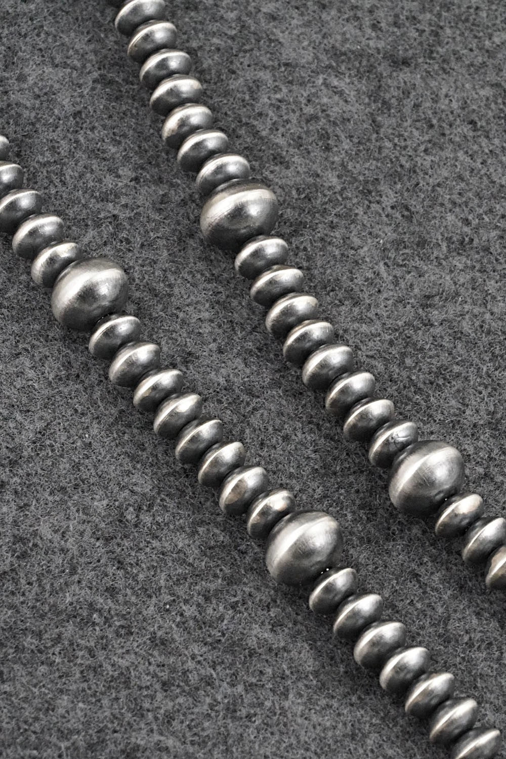 Sterling Silver Navajo Pearl Necklace 22" - Crystal Haley