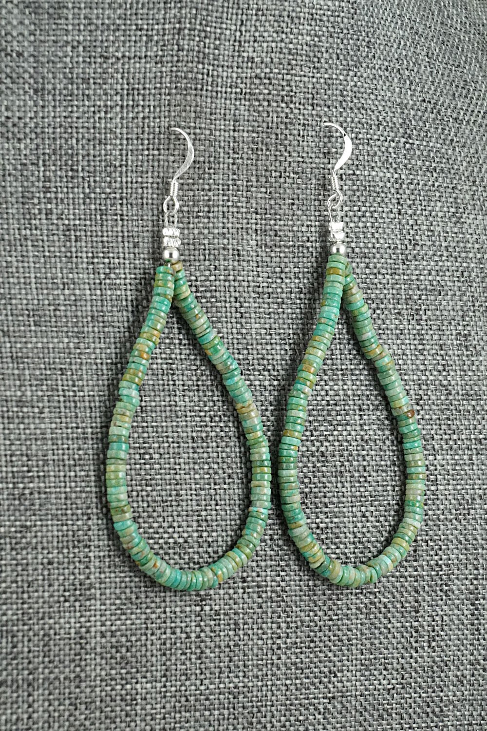 Turquoise & Sterling Silver Earrings - Doreen Jake