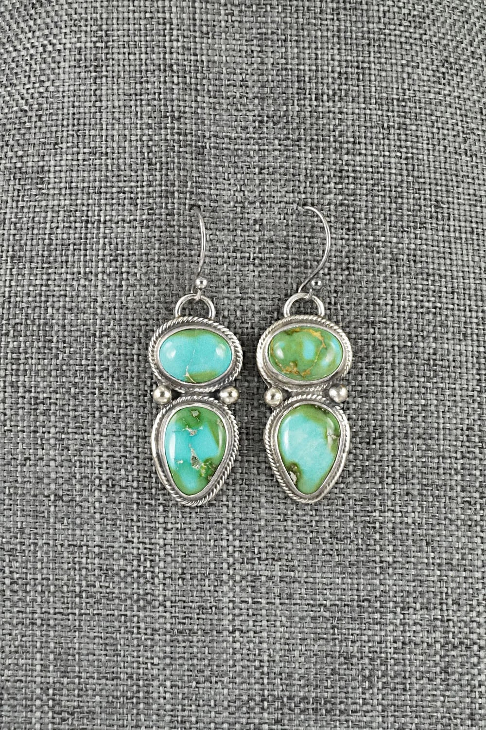 Turquoise & Sterling Silver Necklace and Earrings Set - Kathleen Livingston
