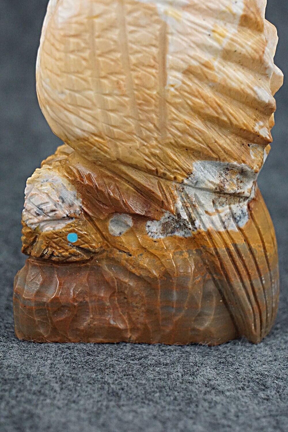 Eagle with Fish Zuni Fetish Carving - Tony Mackel