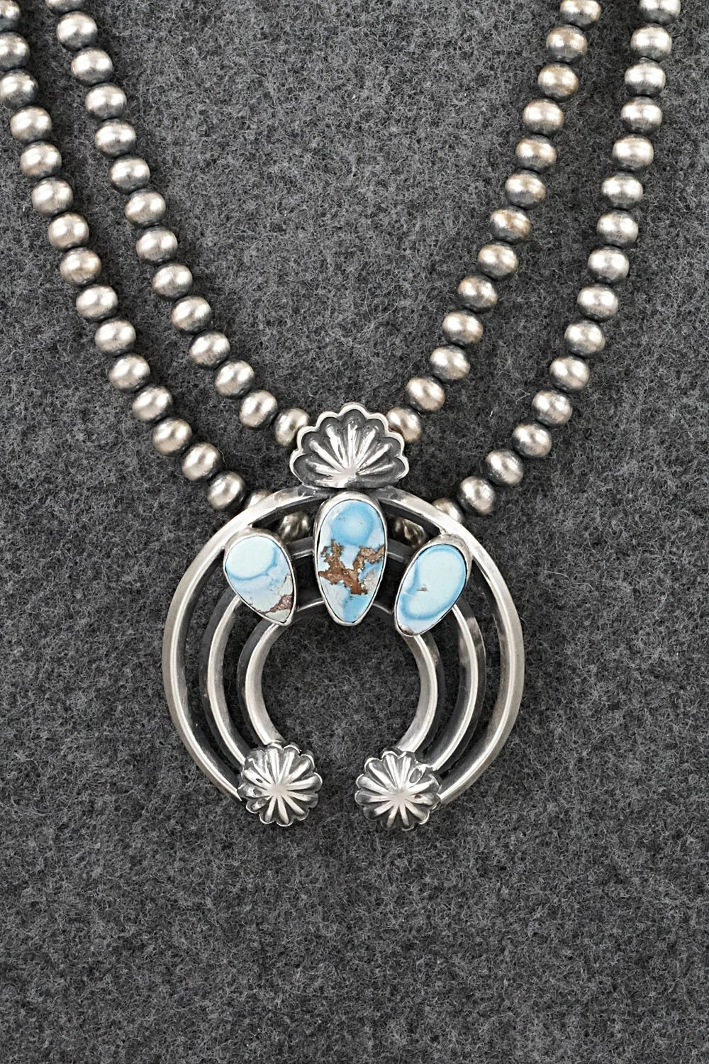 Turquoise & Sterling Silver Necklace - Davey Morgan