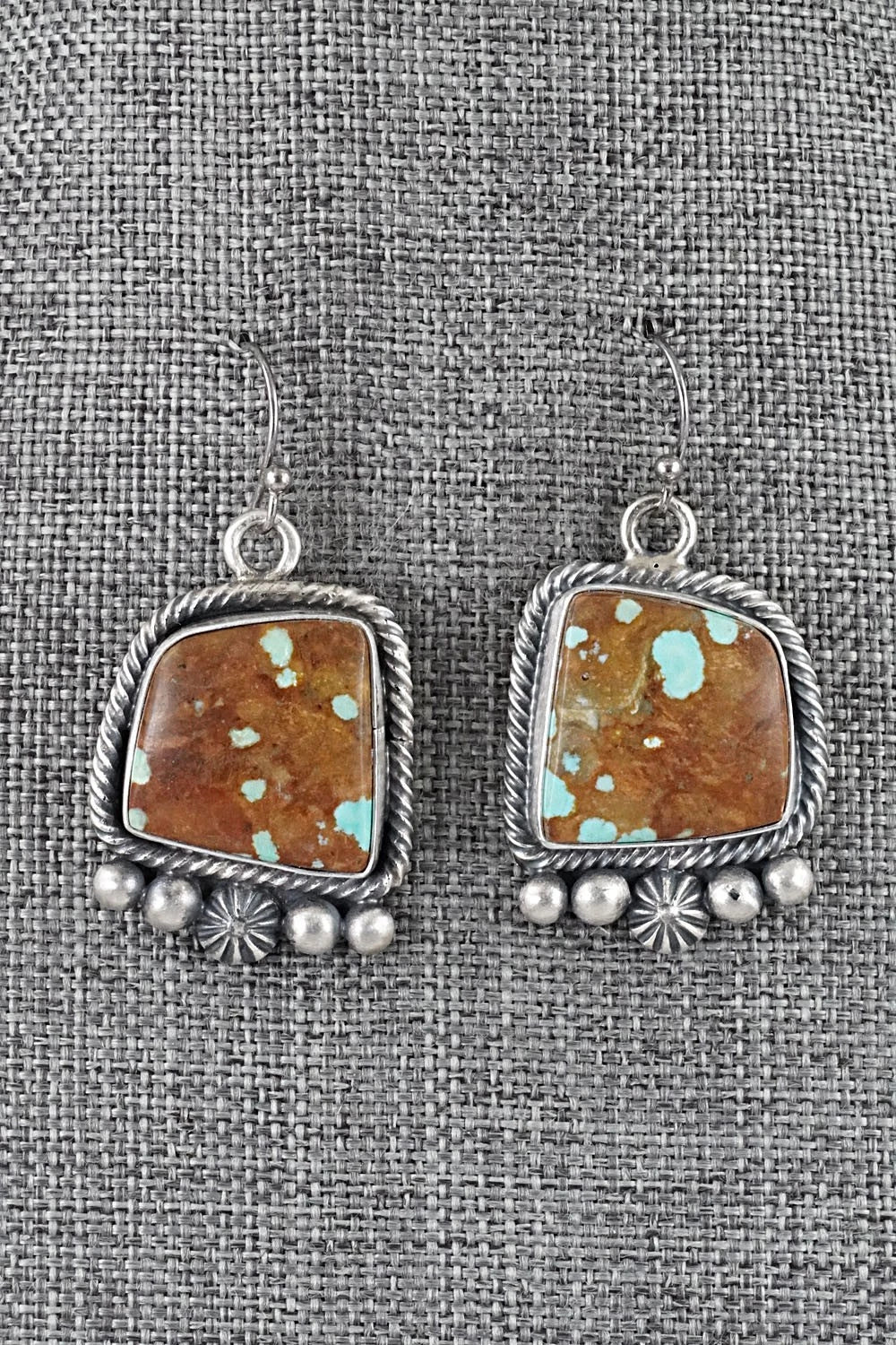 Turquoise & Sterling Silver Necklace and Earrings Set - Paul Livingston