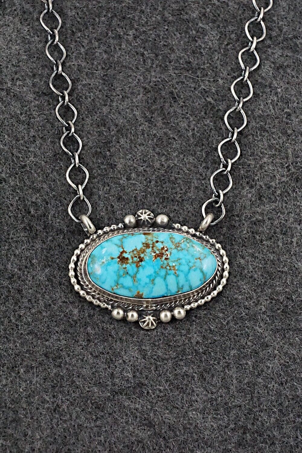 Turquoise & Sterling Silver Necklace - Randy Billy