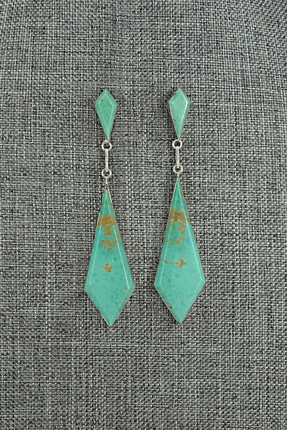 Turquoise & Sterling Silver Earrings - Bryant Othole