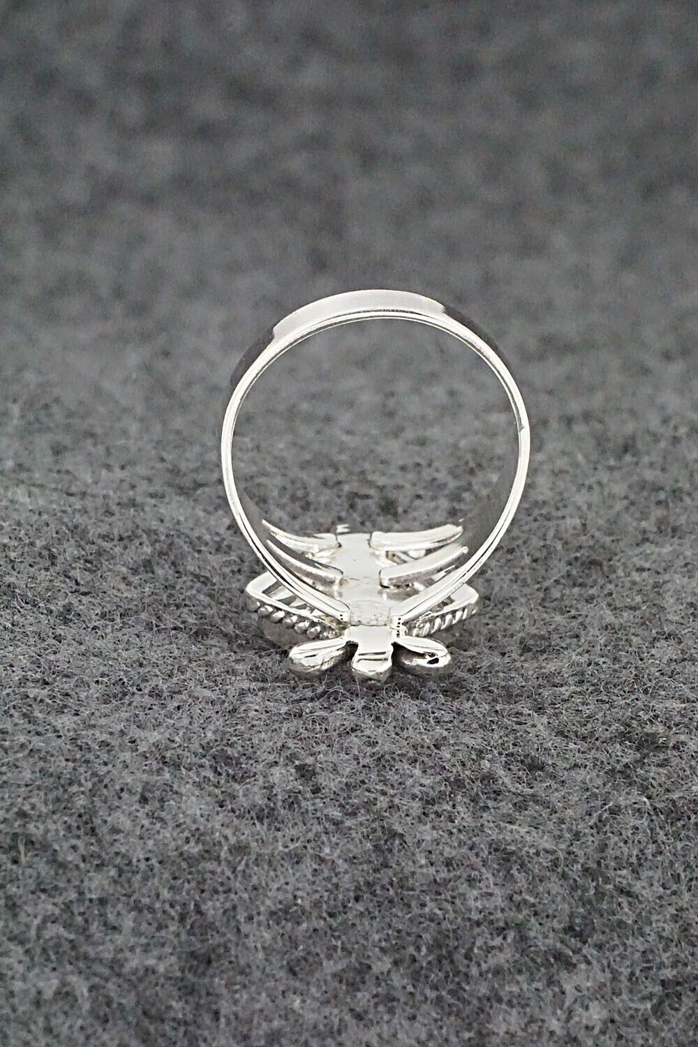 Multi-Stone & Sterling Silver Inlay Ring - James Manygoats - Size 6.25
