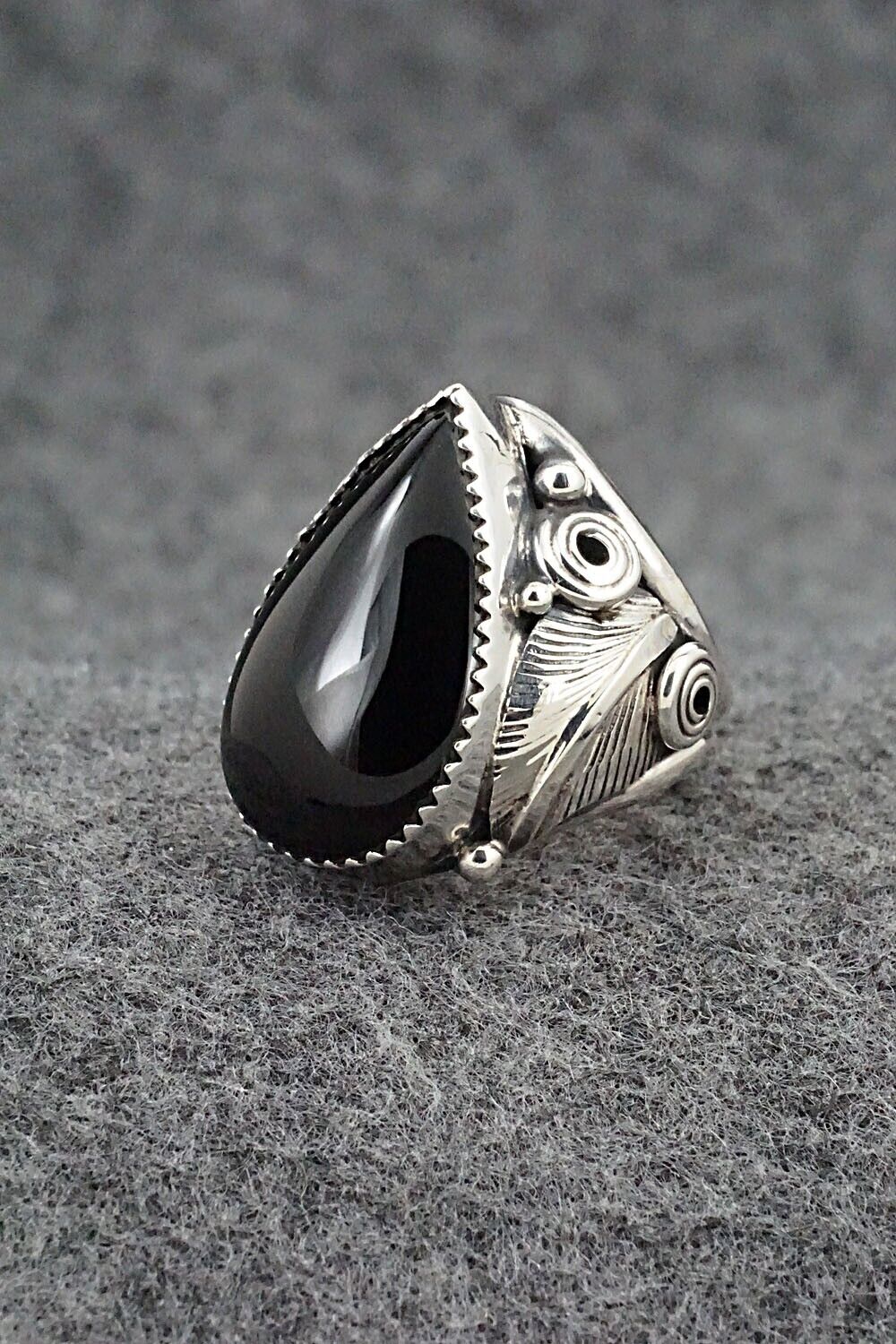 Onyx & Sterling Silver Ring - Darrell Morgan - Size 6