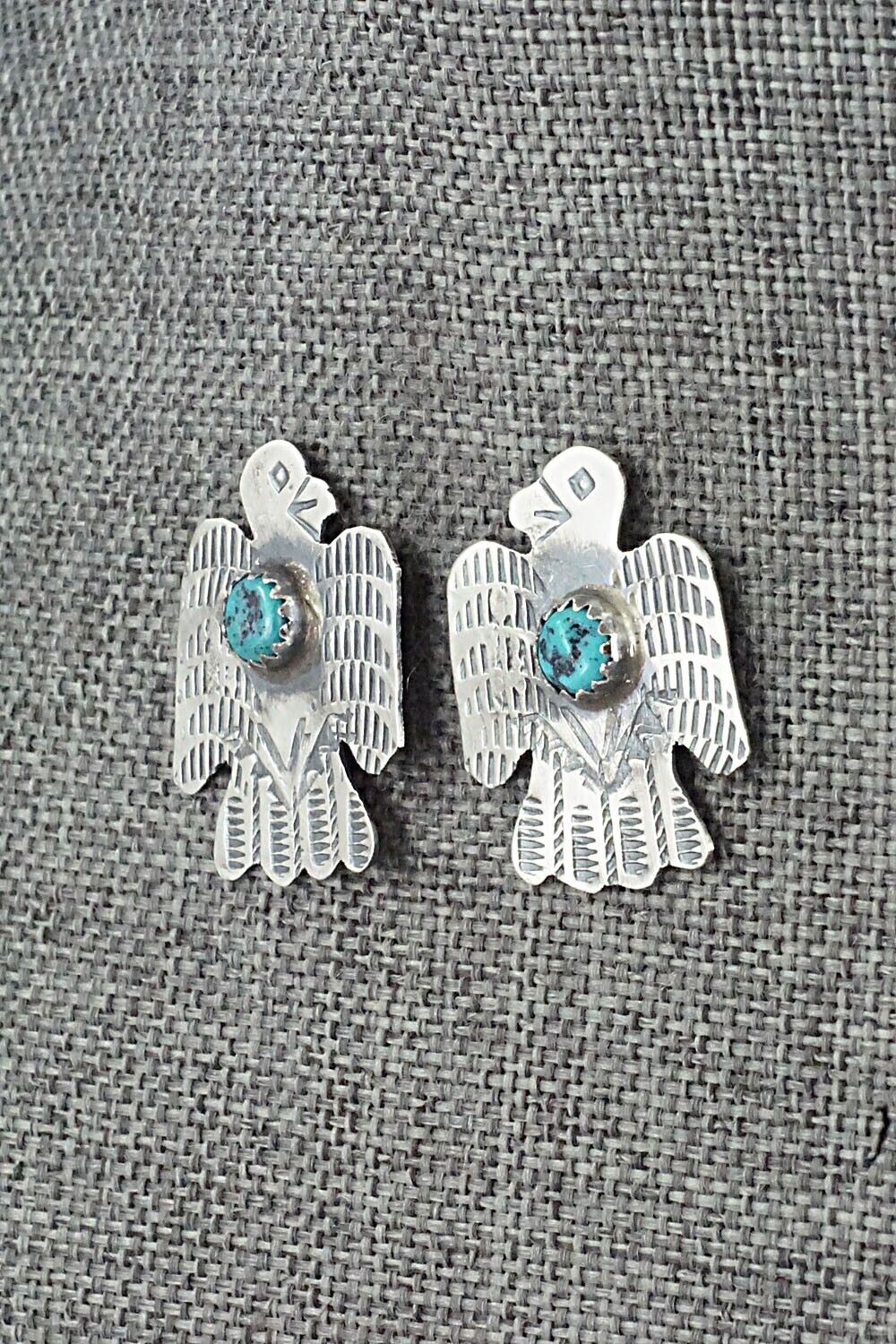 Turquoise & Sterling Silver Earrings - Gabrielle Yazzie