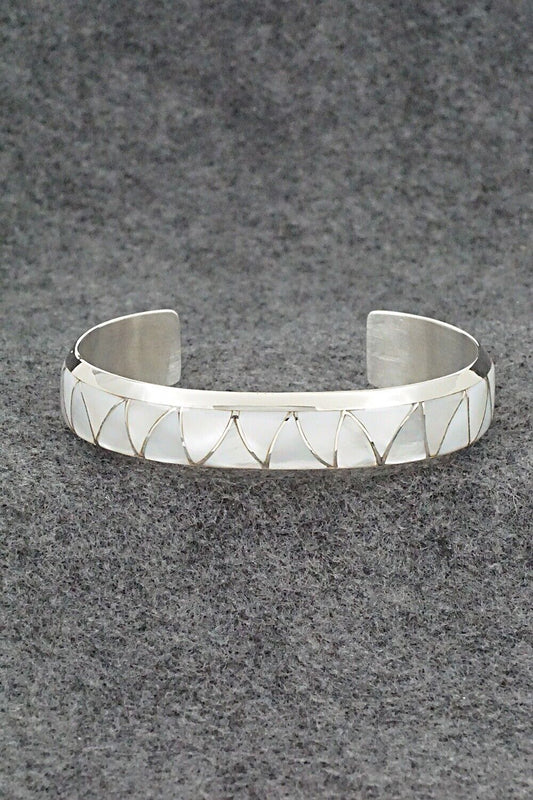 Mother of Pearl & Sterling Silver Inlay Bracelet - Stewart Tucson