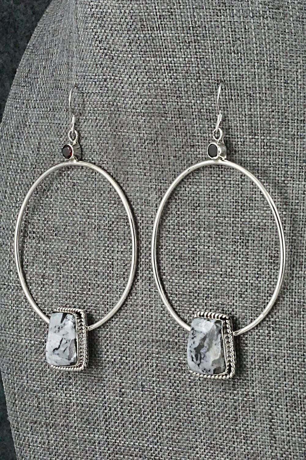 White Buffalo & Sterling Silver Earrings - Lucinda Sardo