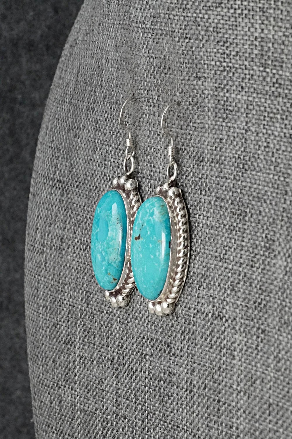 Turquoise & Sterling Silver Earrings - Antwone Brown