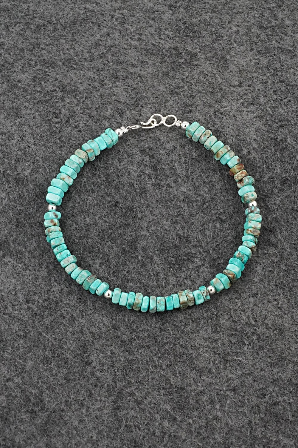 Turquoise & Sterling Silver Bracelet - Doreen Jake