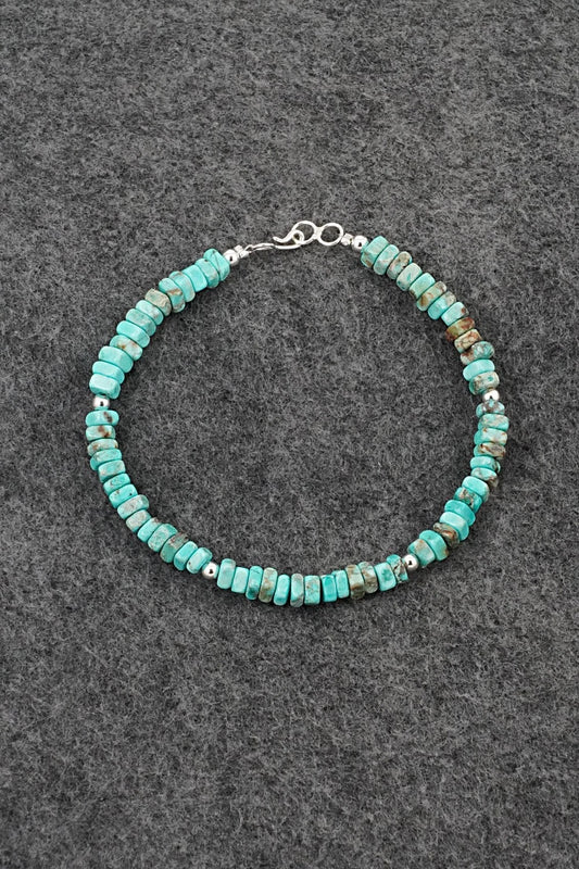 Turquoise & Sterling Silver Bracelet - Doreen Jake