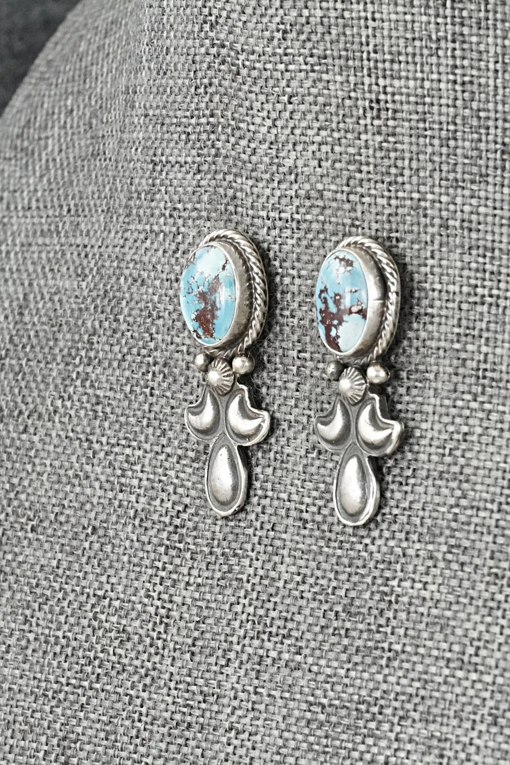 Turquoise & Sterling Silver Squash Blossom Set - Adrienne Gordon