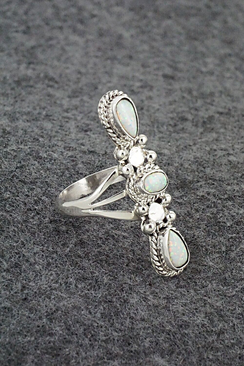 Opalite & Sterling Silver Ring - Andrew Vandever - Size 8.75