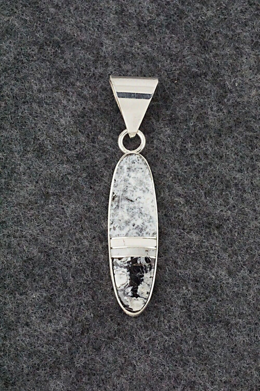 White Buffalo & Sterling Silver Pendant - Harold Smith