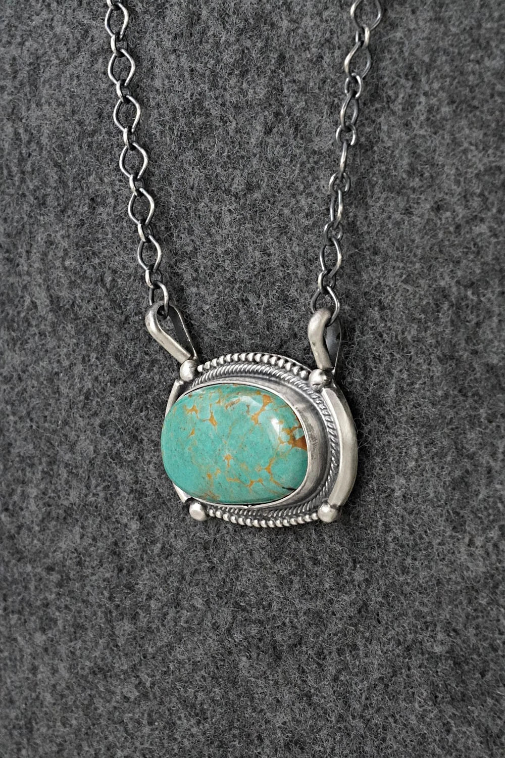 Turquoise & Sterling Silver Necklace - Bobby Johnson