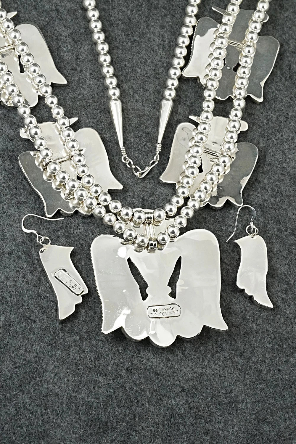 Multi-Stone & Sterling Silver Inlay Necklace Set - Bobby Shack