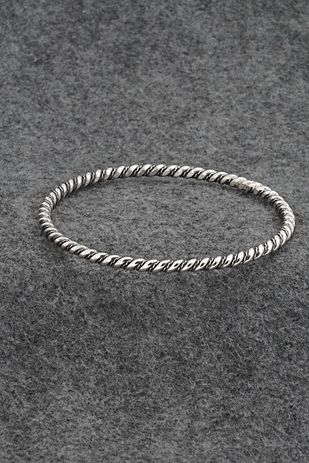 Sterling Silver Bangle Bracelet - Elaine Tahe