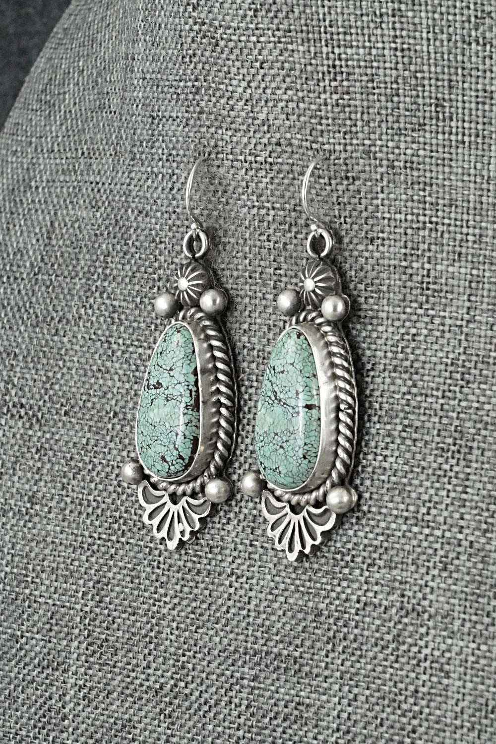 Turquoise & Sterling Silver Earrings - Michael Calladitto