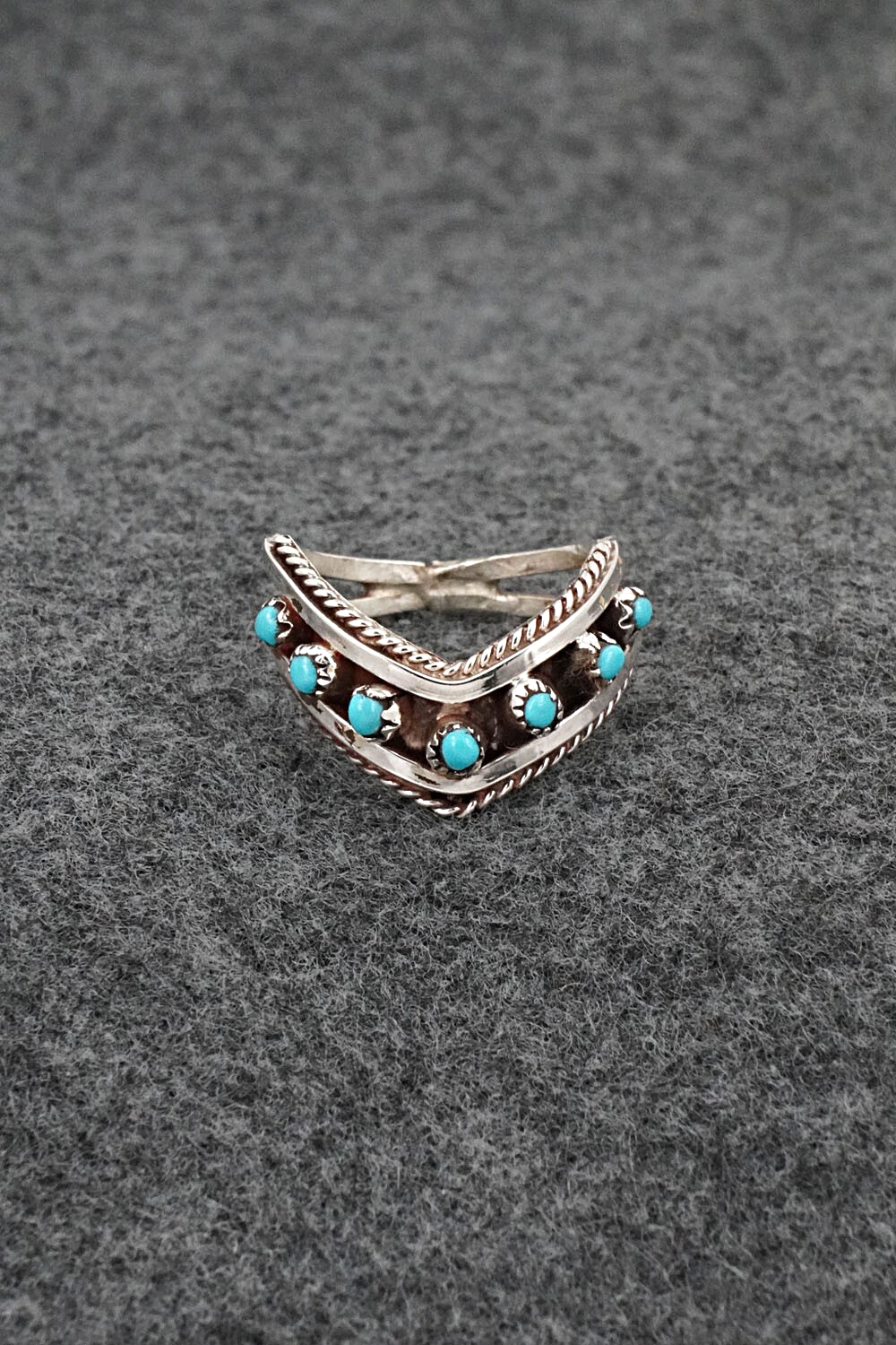 Turquoise & Sterling Silver Ring - Susie Livingston - Size 7.25