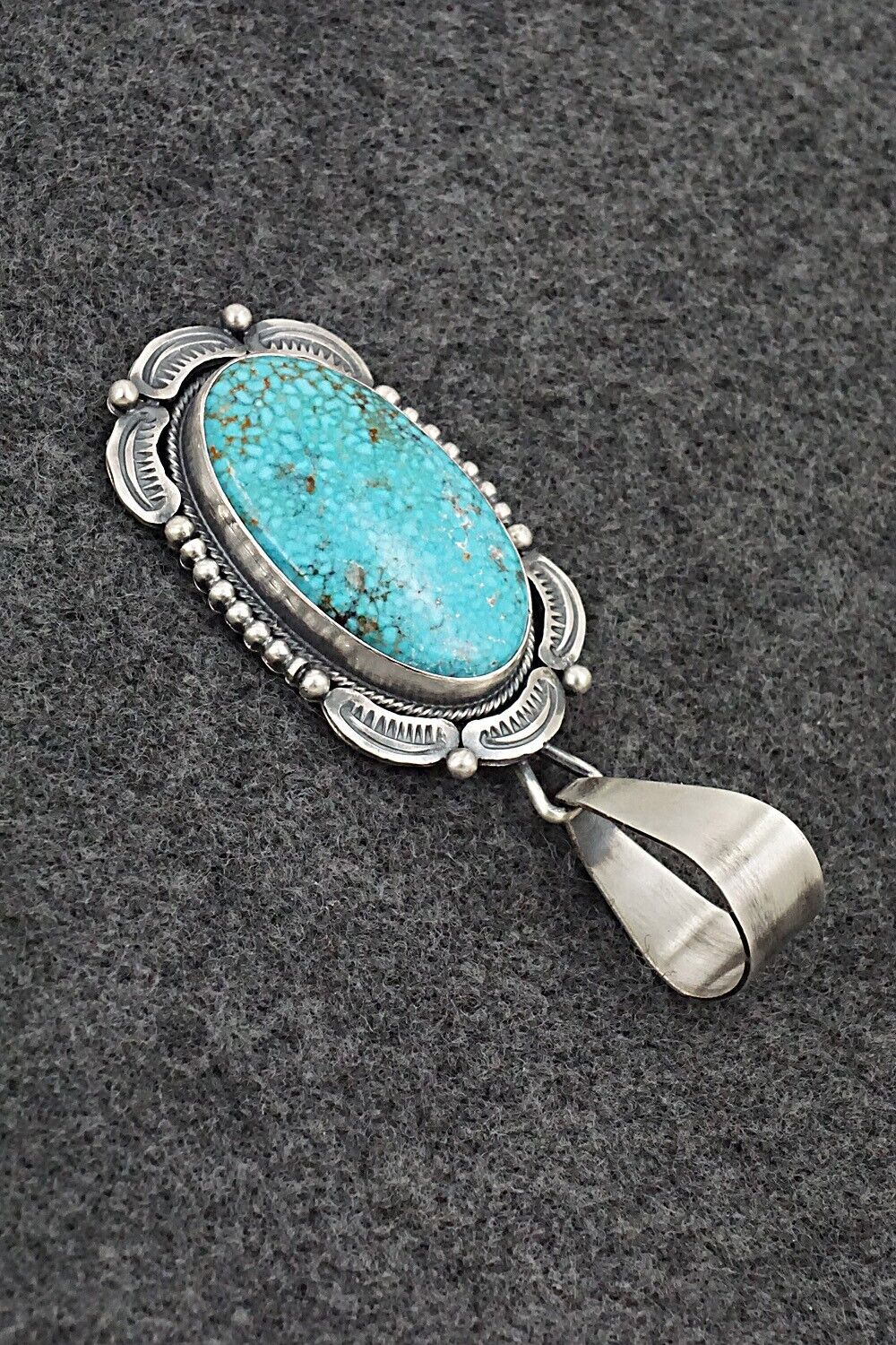 Turquoise & Sterling Silver Pendant - Daniel Benally