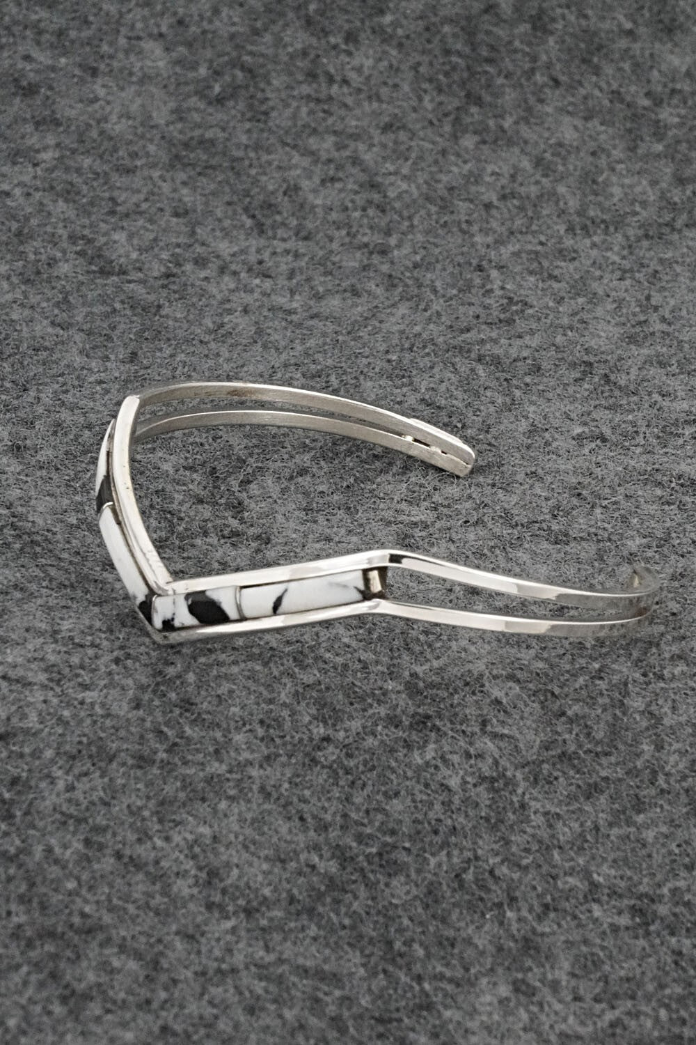 White Buffalo & Sterling Silver Inlay Bracelet - Jamie Johnson