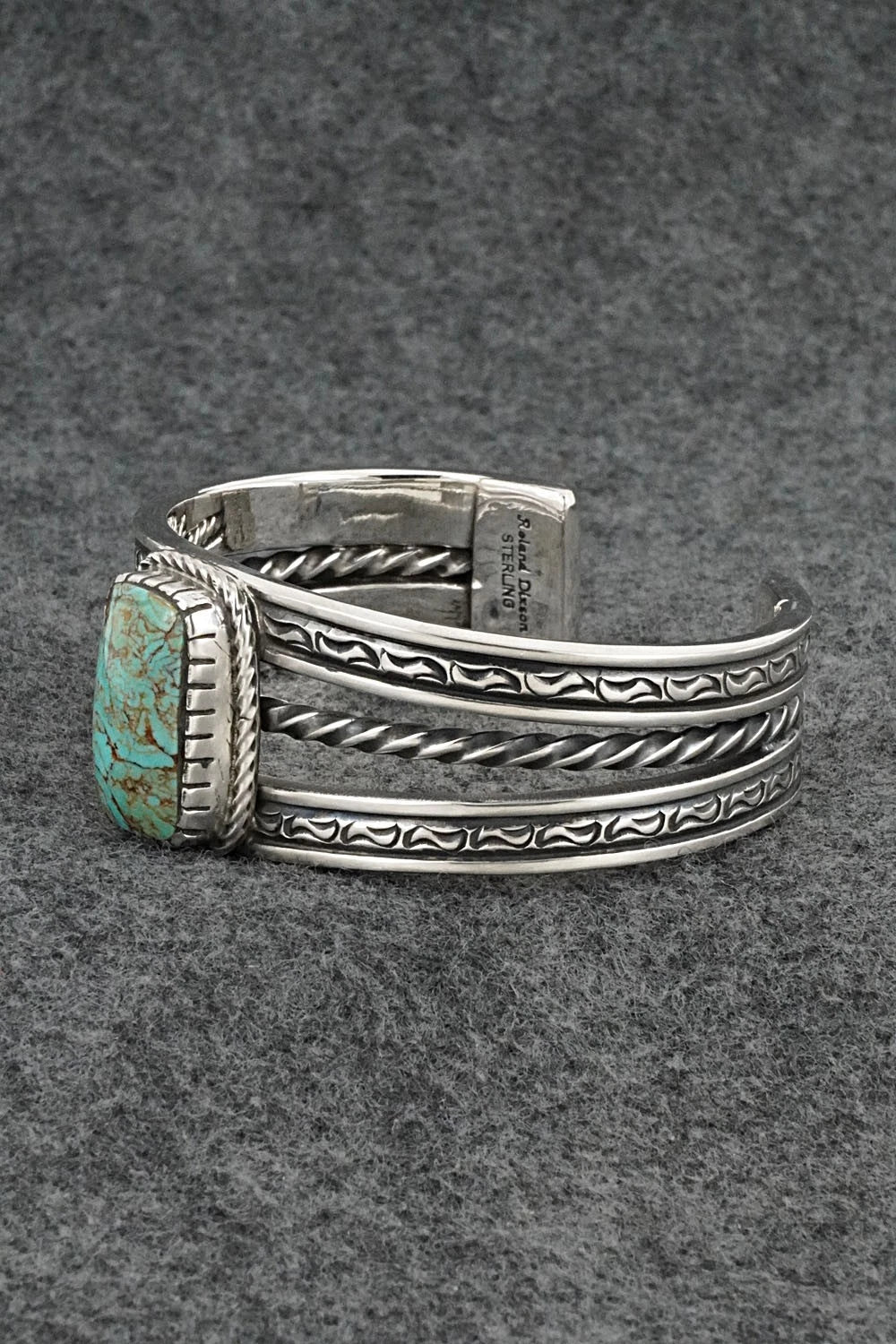 Turquoise & Sterling Silver Bracelet - Roland Dixson