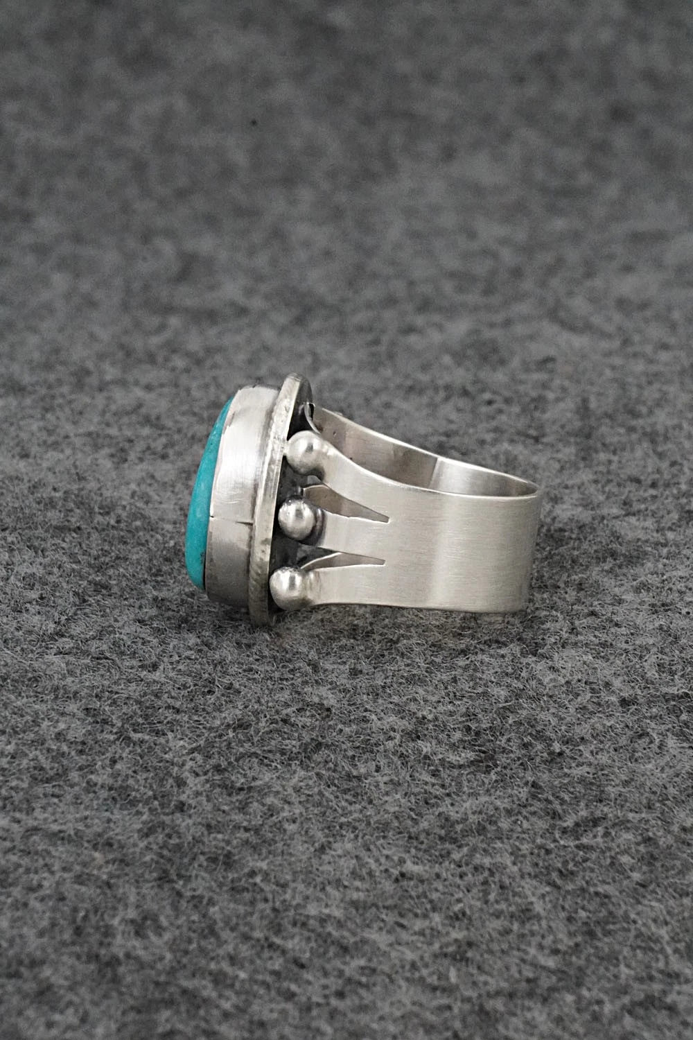 Turquoise & Sterling Silver Ring - Darrin Livingston - Size 7