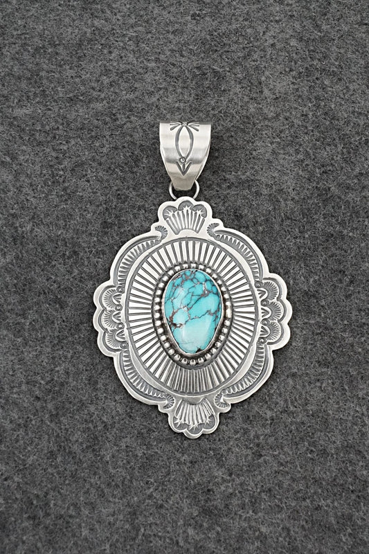 Turquoise & Sterling Silver Pendant - Arnold Blackgoat