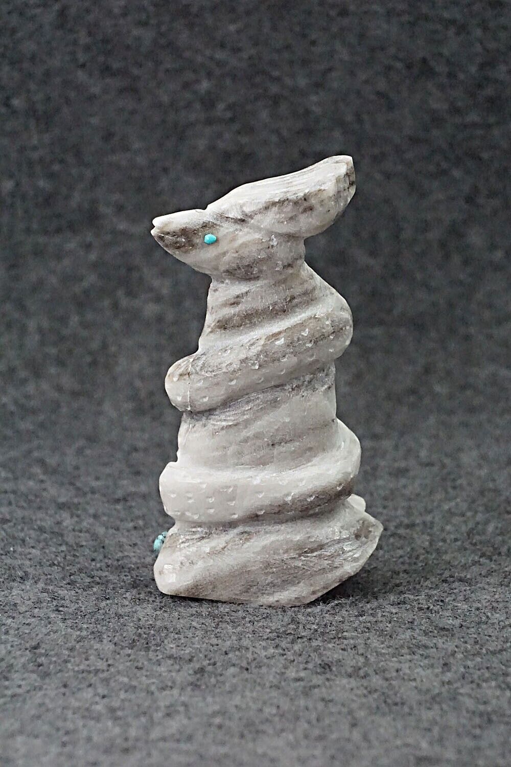 Kolowisi (Feathered Water Serpent) Zuni Fetish Carving - Vander Tsethlikai