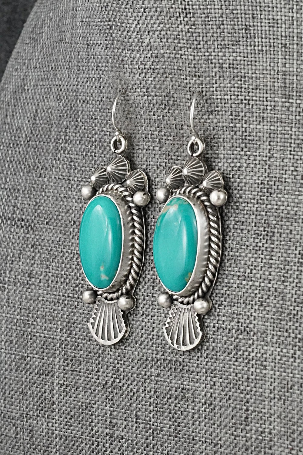 Turquoise & Sterling Silver Earrings - Michael Calladitto