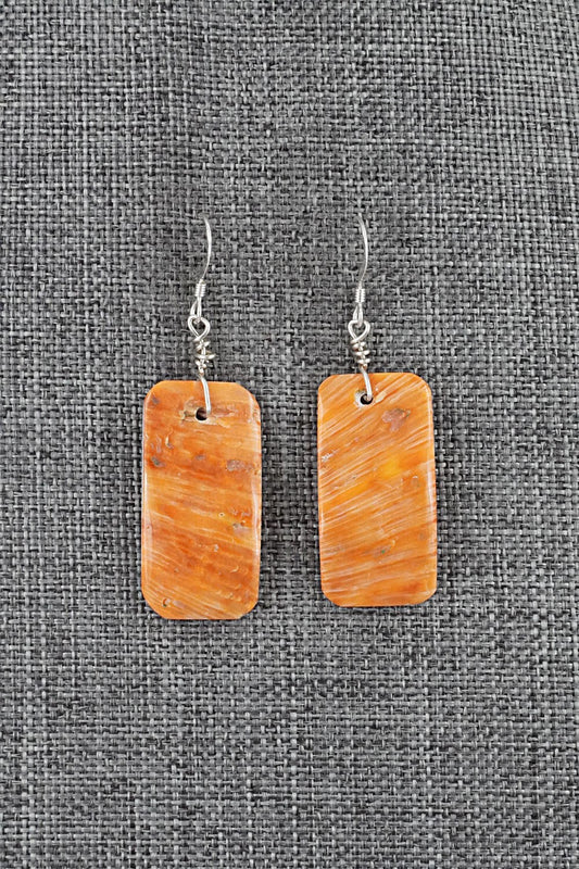 Spiny Oyster & Sterling Silver Earrings - Louise Joe