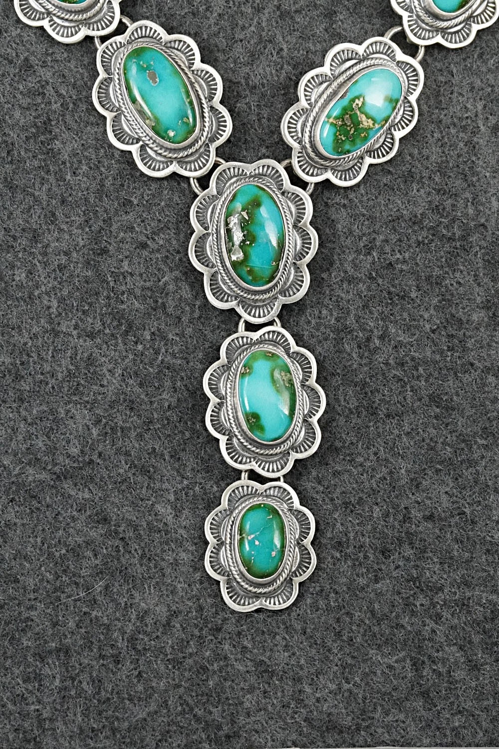 Turquoise & Sterling Silver Necklace and Earrings Set - Randy Boyd