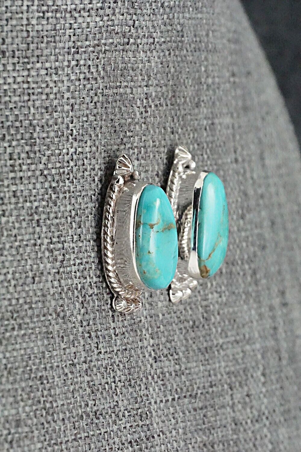 Turquoise and Sterling Silver Earrings - Sharon McCarthy