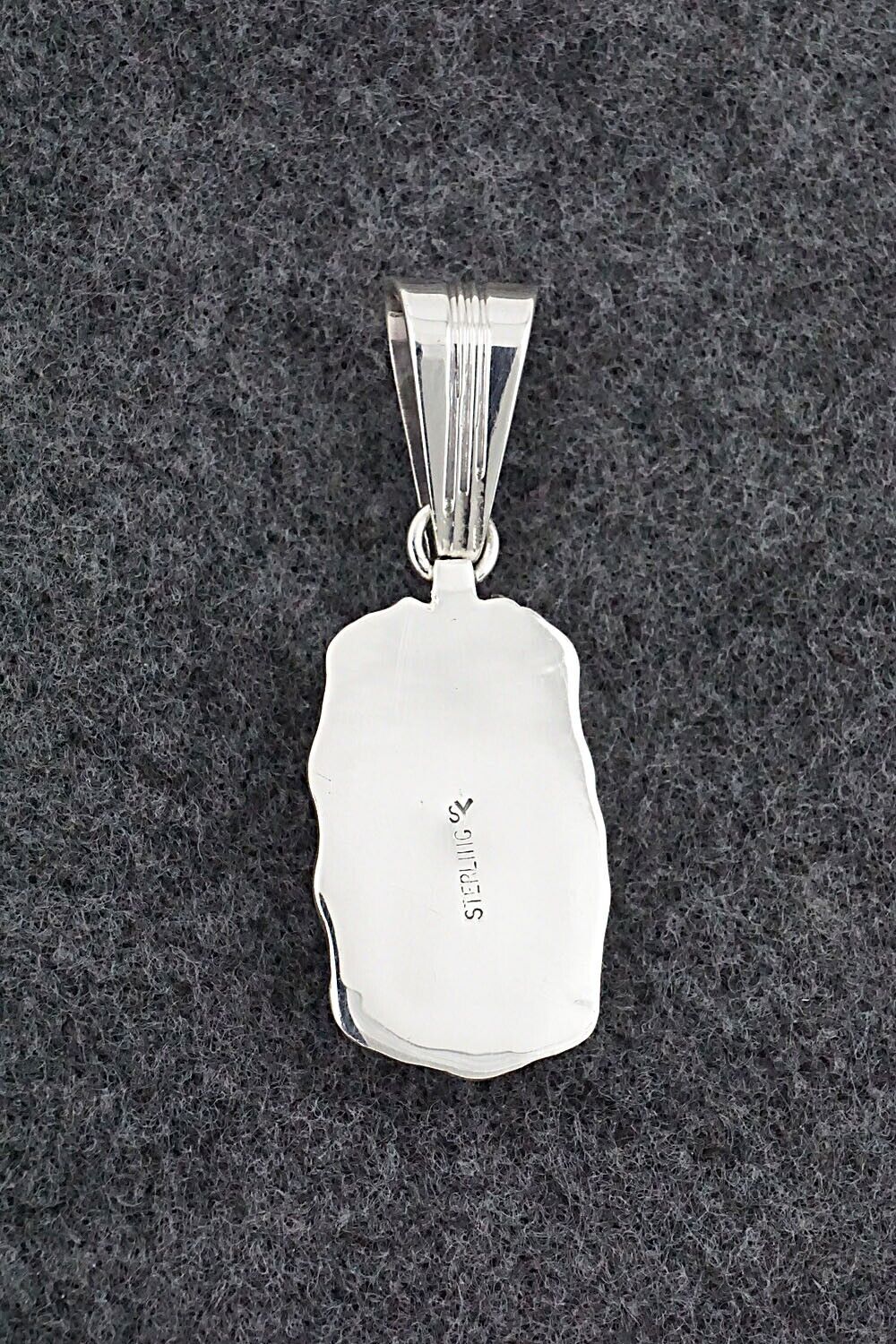 Coral & Sterling Silver Pendant - Samuel Yellowhair