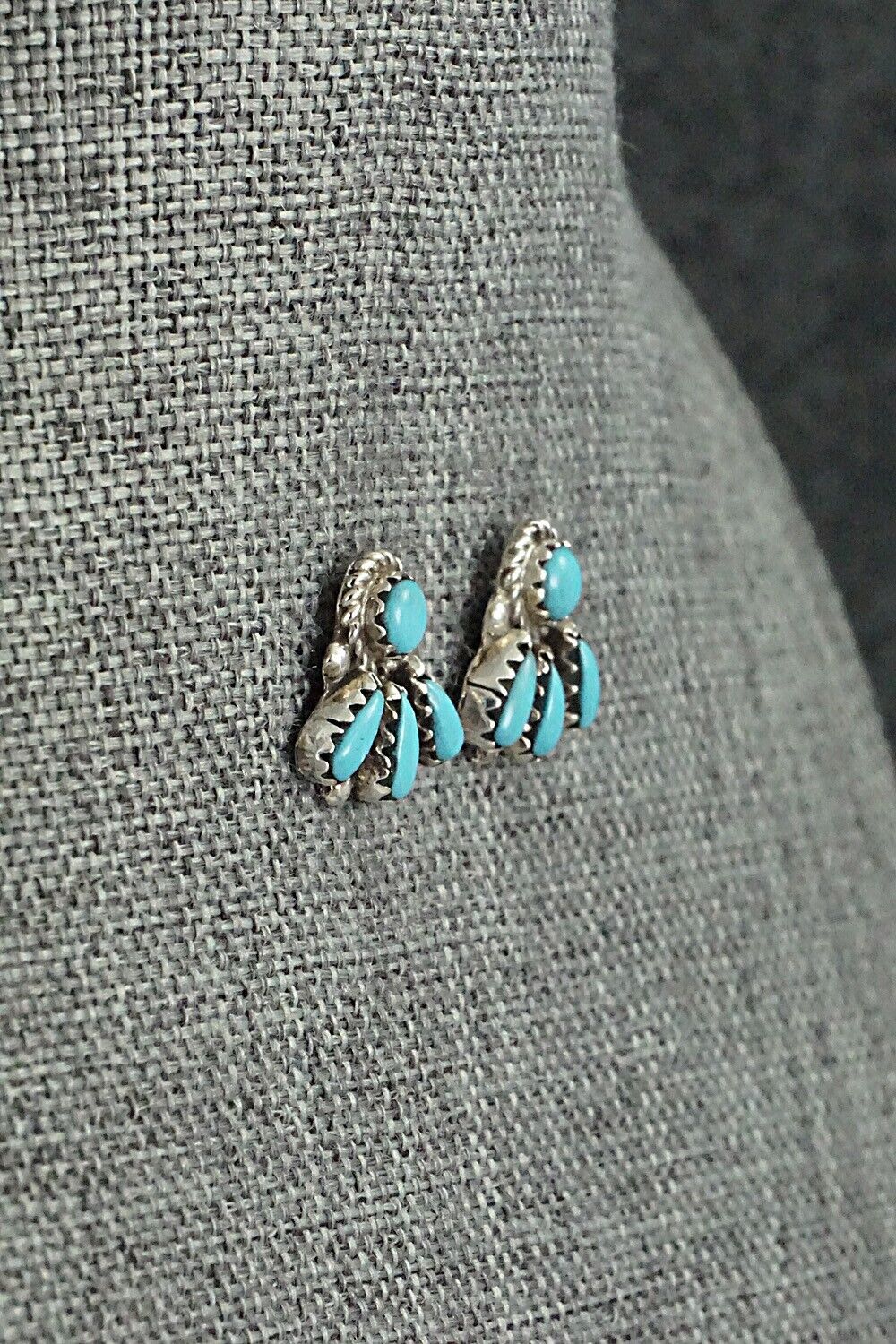 Turquoise & Sterling Silver Earrings - George Gasper