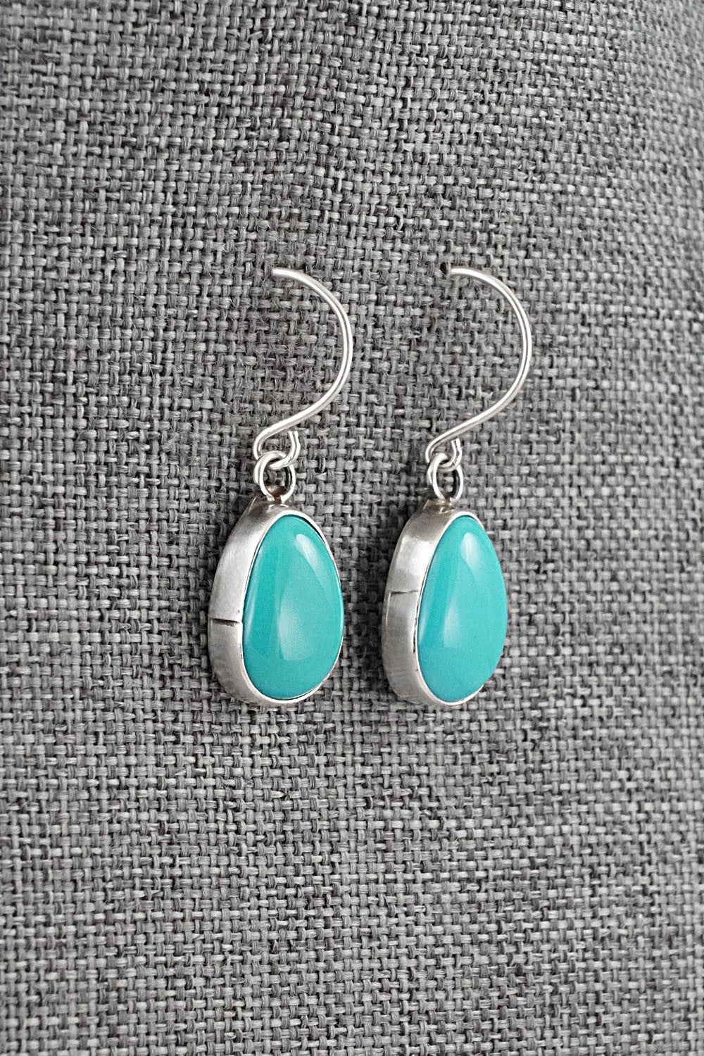 Turquoise & Sterling Silver Earrings - Rosemary Saunders