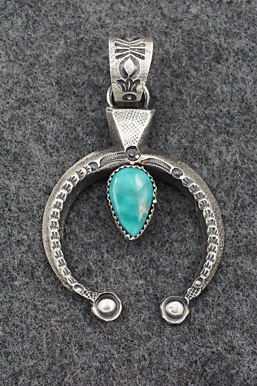 Turquoise & Sterling Silver Pendant - Eva & Linberg Billah