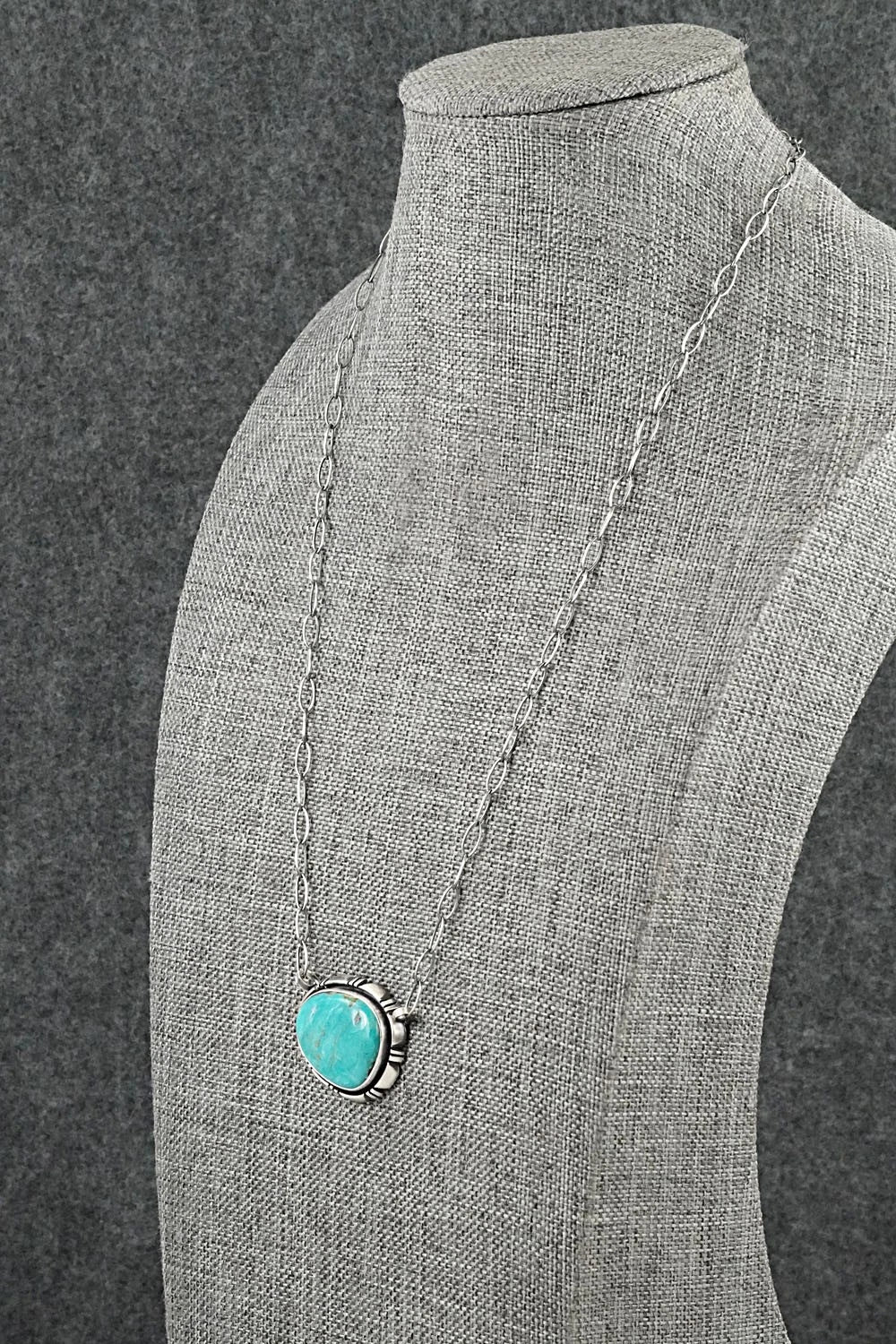 Turquoise & Sterling Silver Necklace - Mark Yazzie