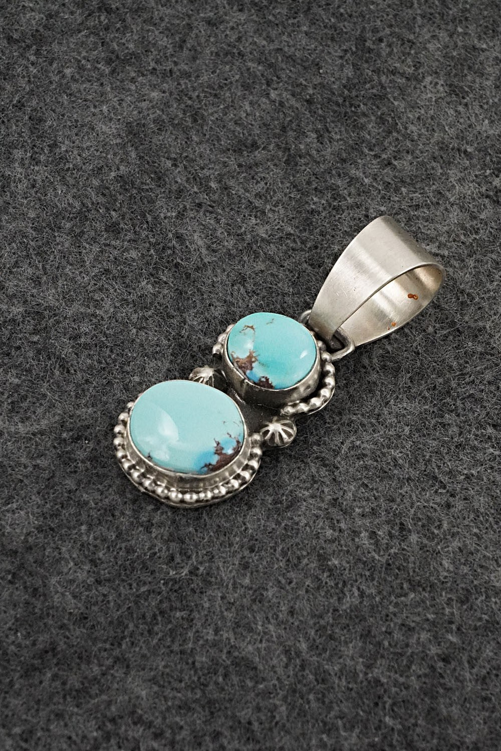 Turquoise & Sterling Silver Pendant - Bobby Johnson