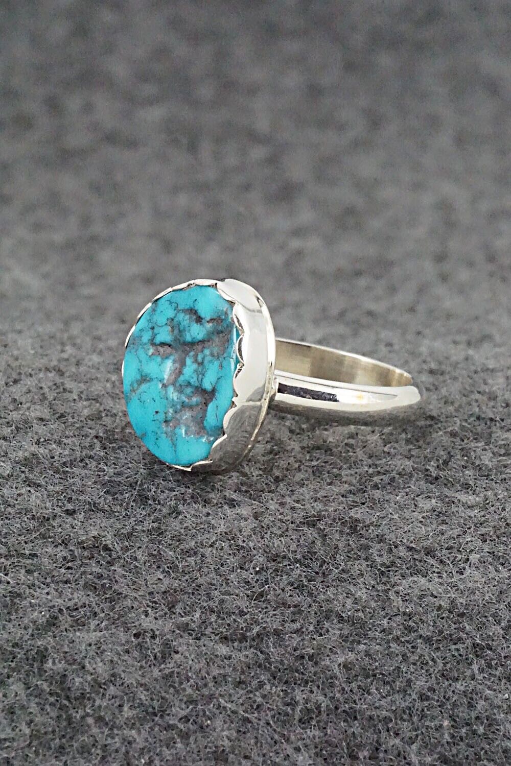 Turquoise & Sterling Silver Ring - Isabelle John - Size 8