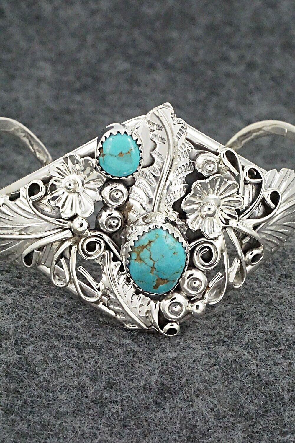 Turquoise & Sterling Silver Bracelet - Harry B. Yazzie
