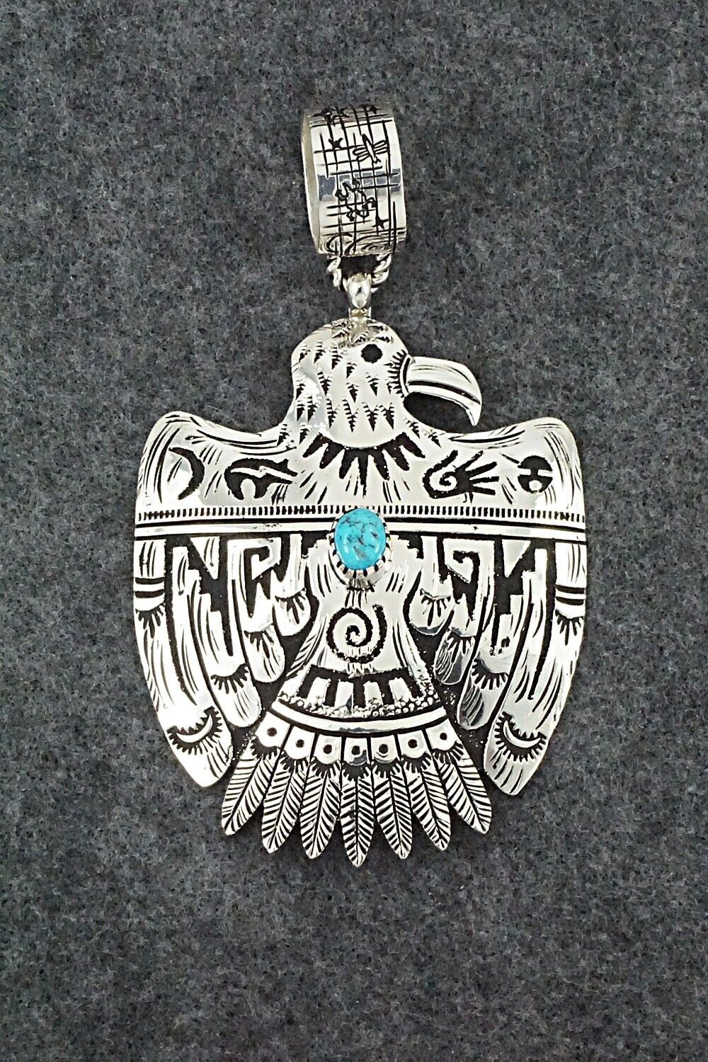 Turquoise & Sterling Silver Pendant - Richard Singer