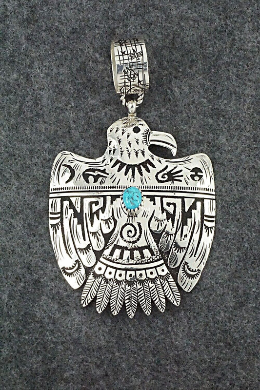 Turquoise & Sterling Silver Pendant - Richard Singer